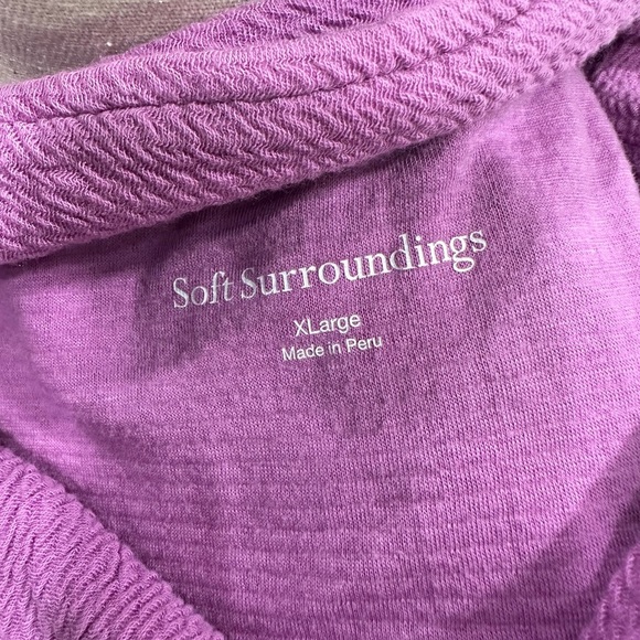 Soft Surroundings Top Women XLarge Carlile Iris Orchard Gauze Texture Pullover - Picture 5 of 6